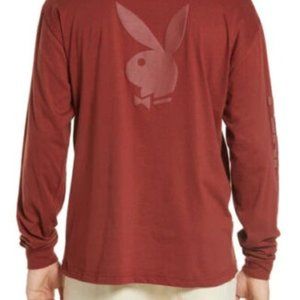 PLAYBOY Nuance Puffy Logo Crewneck Long-sleeved 100% Cotton T-shirt | PACSUN